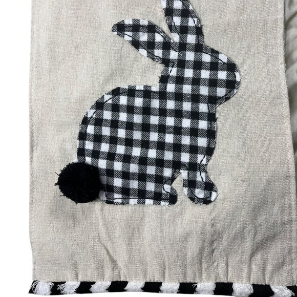 Pier 1 Imports Table Runner 105" x 12.5" Gingham Bunny Rabbits - Picture 10 of 16